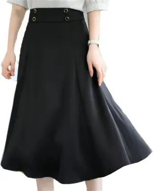 Womens Elegante High Waisted Casual A-Line Long Skirts Summer Beach Party Pleated Maxi Skirts