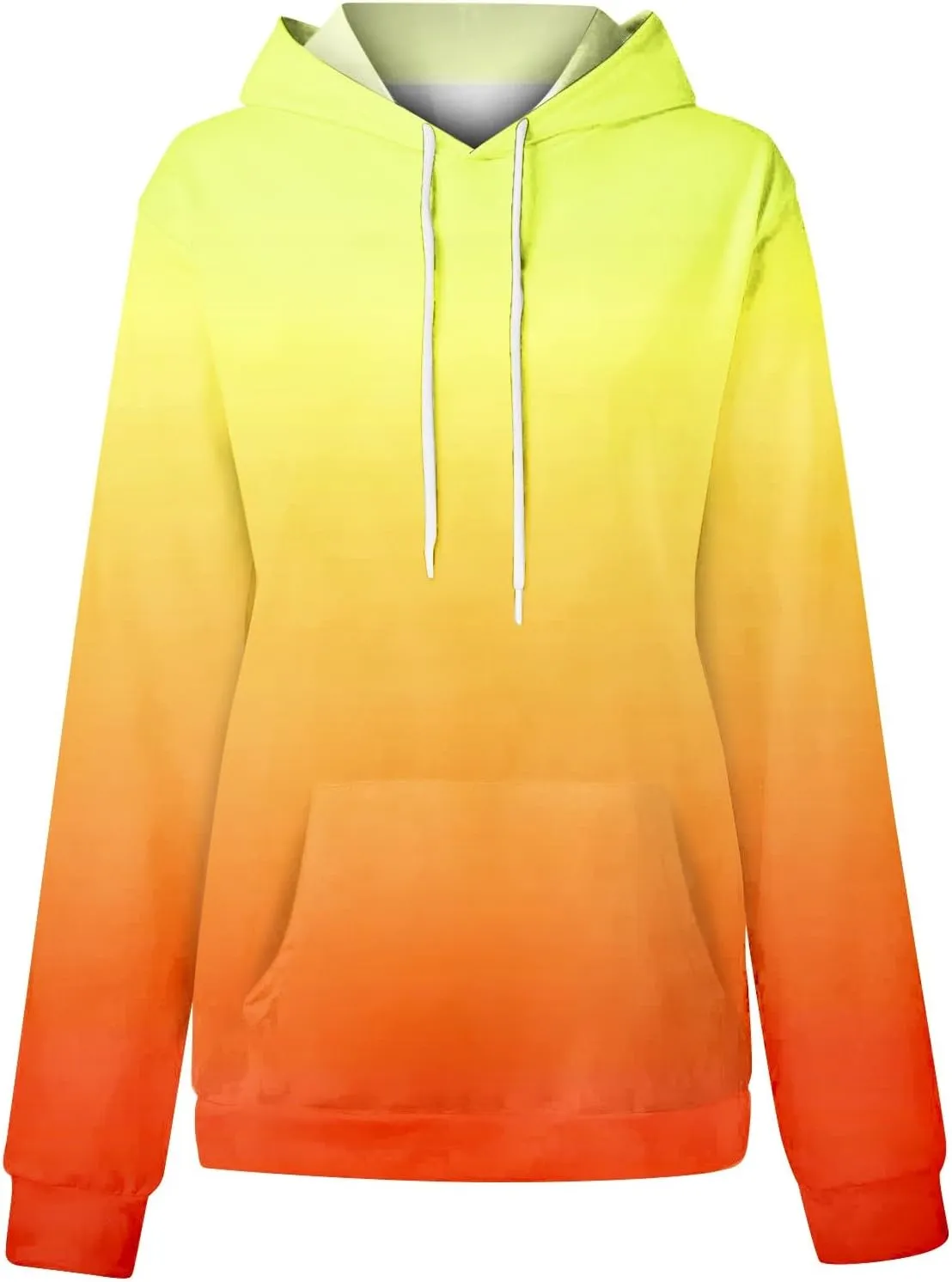 Womens Fall Fashion Hoodies Long Sleeve Hooded Drawstring Sweatshirt Gradient Printed Graphic Daily Pullover Tops