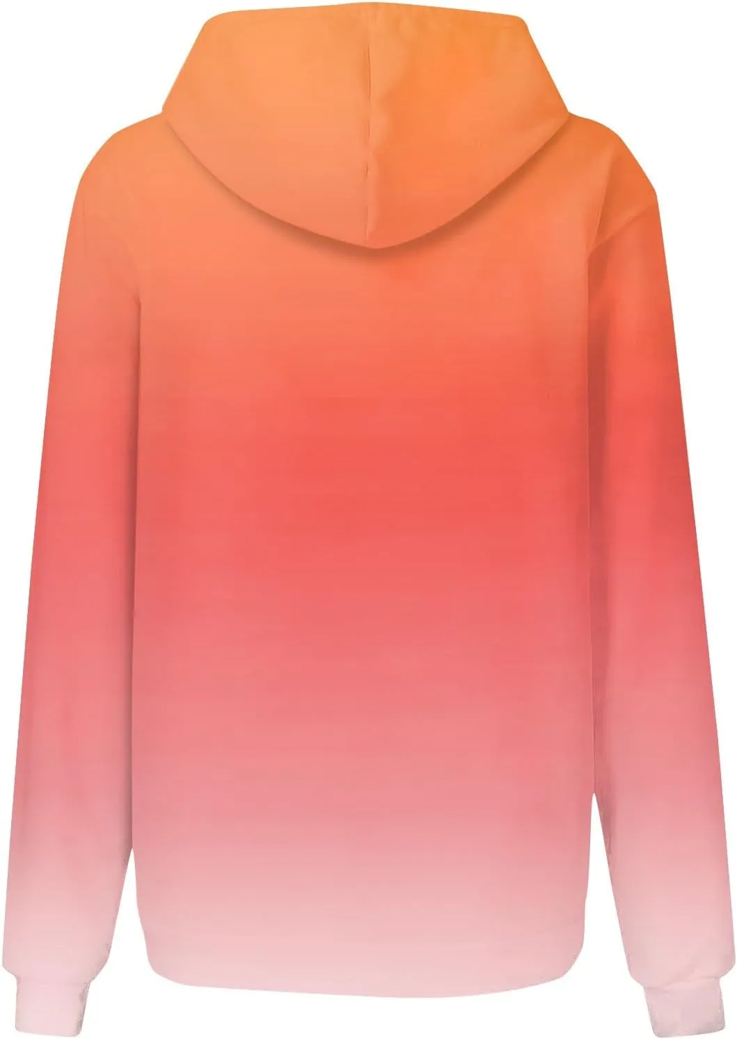 Womens Fall Fashion Hoodies Long Sleeve Hooded Drawstring Sweatshirt Gradient Printed Graphic Daily Pullover Tops