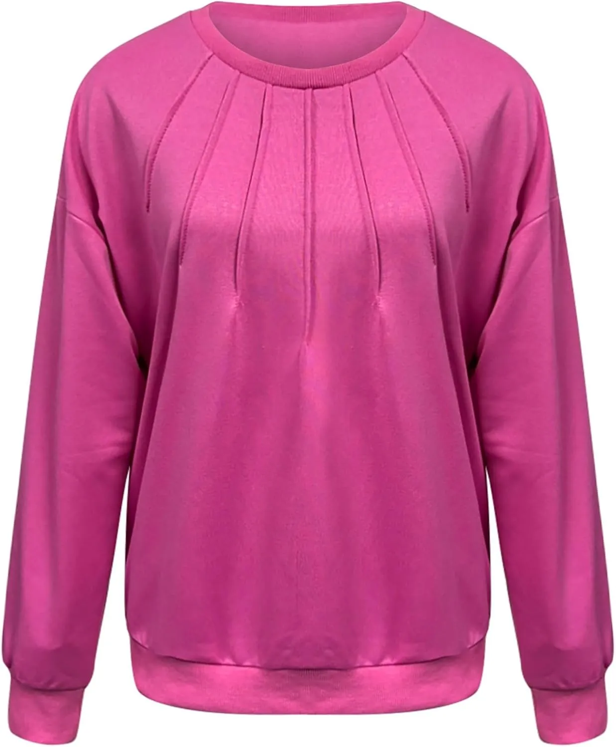 Women's Fashion Hoodies Loose Casual Solid Color Long Sleeve Oversized Pullover Sweatshirts Fall Dressy Business Tops