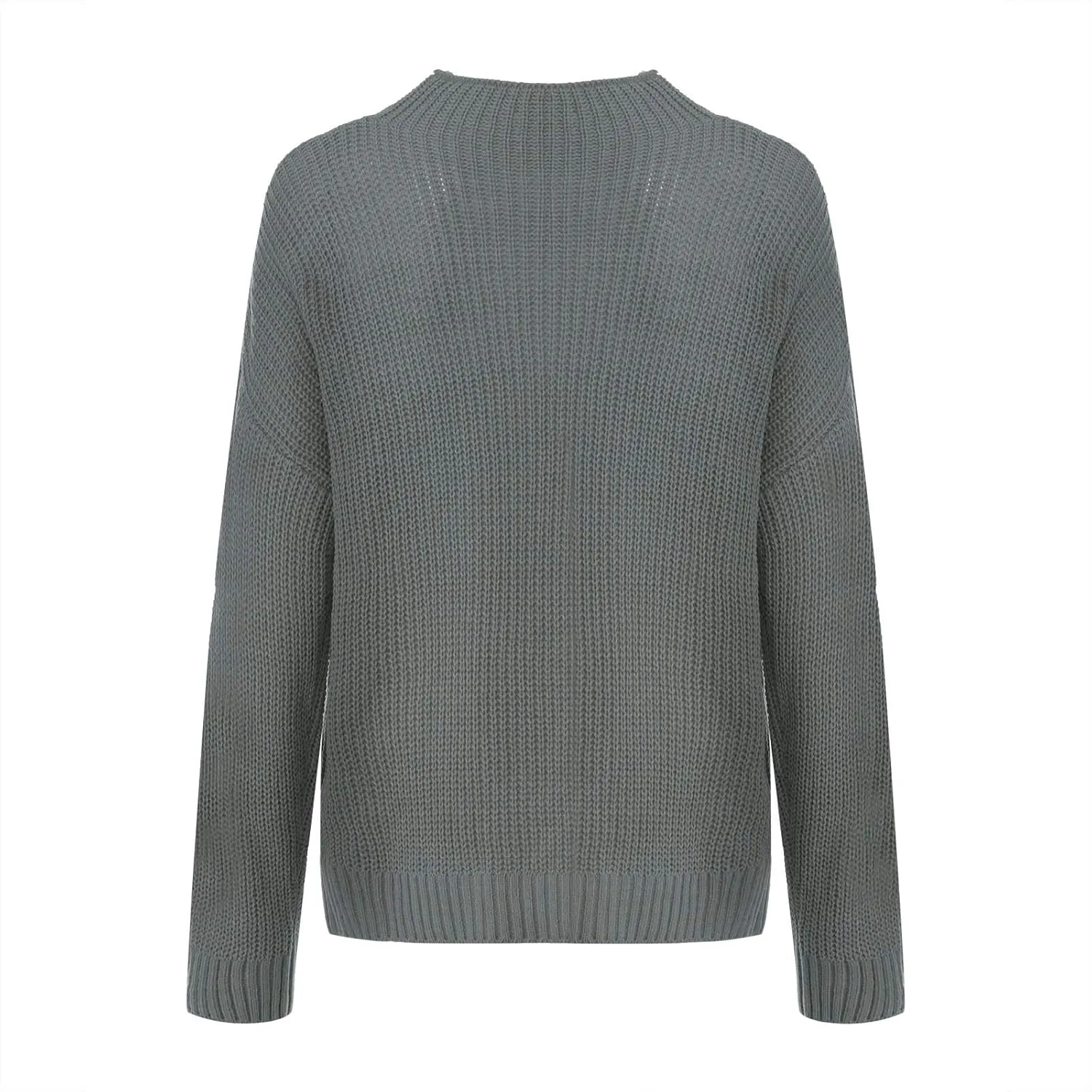 Womens Fashion Sweatshirt Fitted Sweater Turtleneck Knitting Long Sleeves Casual Loose Blouse Solid Color Tops Pullover