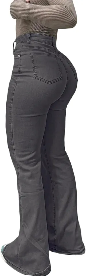 Women's Flare Bell Bottom Jeans High Waisted Wide Leg Bootcut Jeans Stretchy Denim Pants Y2k Streetwear Jeans Women