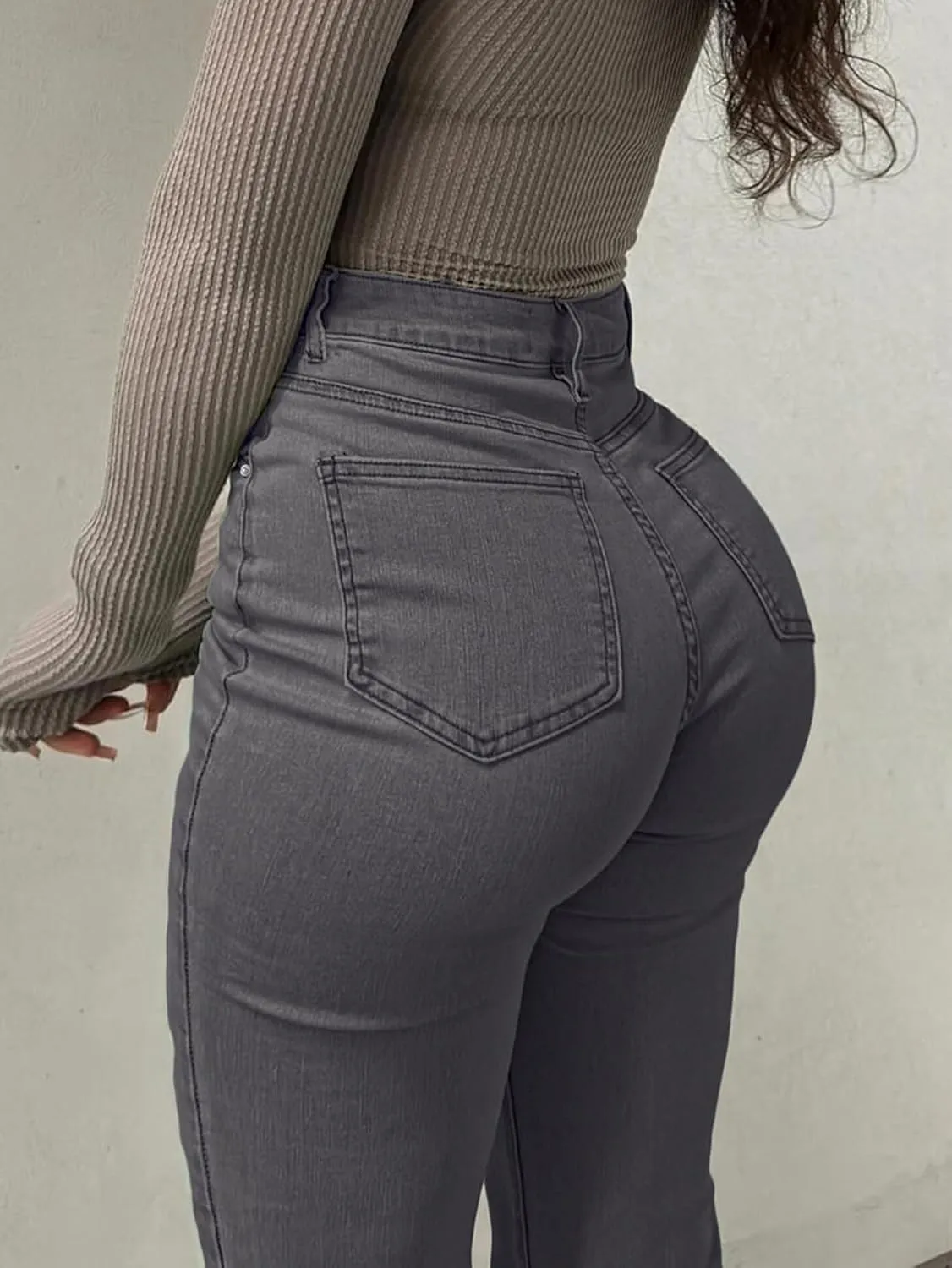 Women's Flare Bell Bottom Jeans High Waisted Wide Leg Bootcut Jeans Stretchy Denim Pants Y2k Streetwear Jeans Women