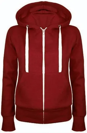 Women's Full Zipper Hoodie Lightweight Long Sleeve Hooded Sweatshirts Pockets Casual Solid Color-Block Jacket Coat