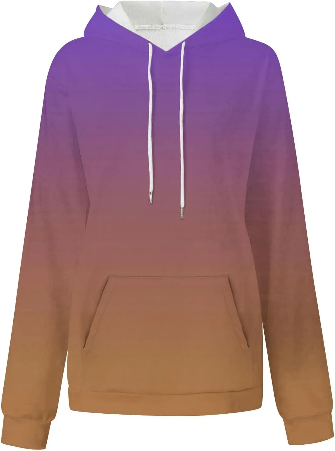 Womens Gardient Print Oversized Sweatshirt Long Sleeve Hoodies Tops Teen Girls Y2K Clothes Trendy Fall Outfits