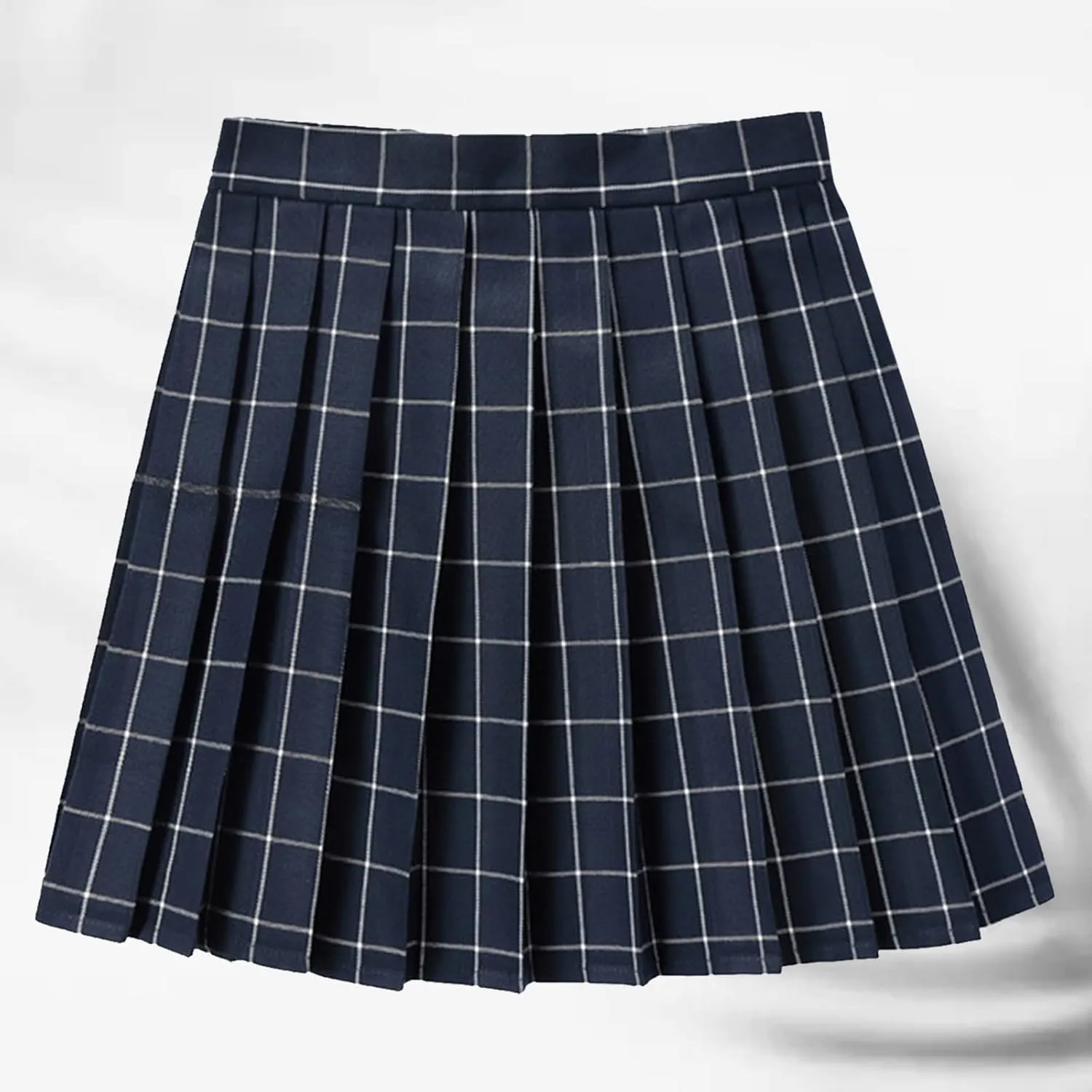 Womens Girl High Waisted Pleated Tennis Skirt School A-Line Skirts Mini Plaid Skirt