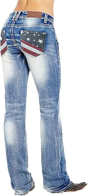 Women's High Rise Stretch Curvy Bootcut Jeans (Size 5-17)