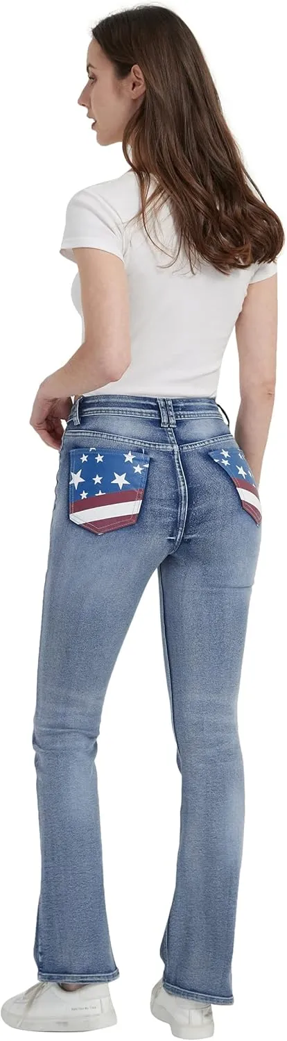 Women's High Rise Stretch Curvy Bootcut Jeans (Size 5-17)