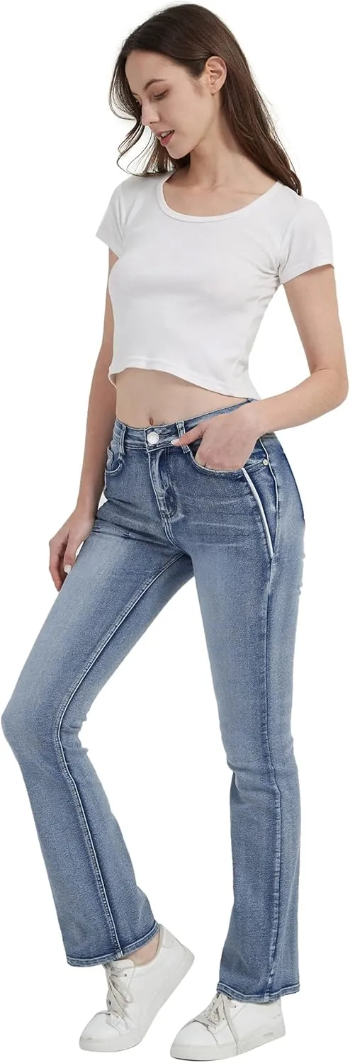Women's High Rise Stretch Curvy Bootcut Jeans (Size 5-17)