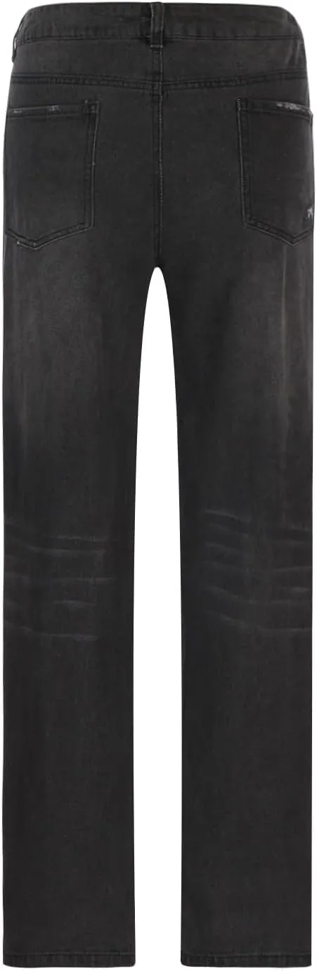 Womens High Waist Ripped Jeans Stretch Baggy Boyfriend Denim Pants Distressed Straight Leg Casual Loose Fit Jeans