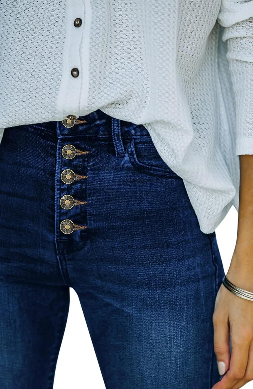 Women's High Waisted Crop Flare Jeans for Women Cropped Bell Bottom Jeans for Women Denim Pants with Live Hem