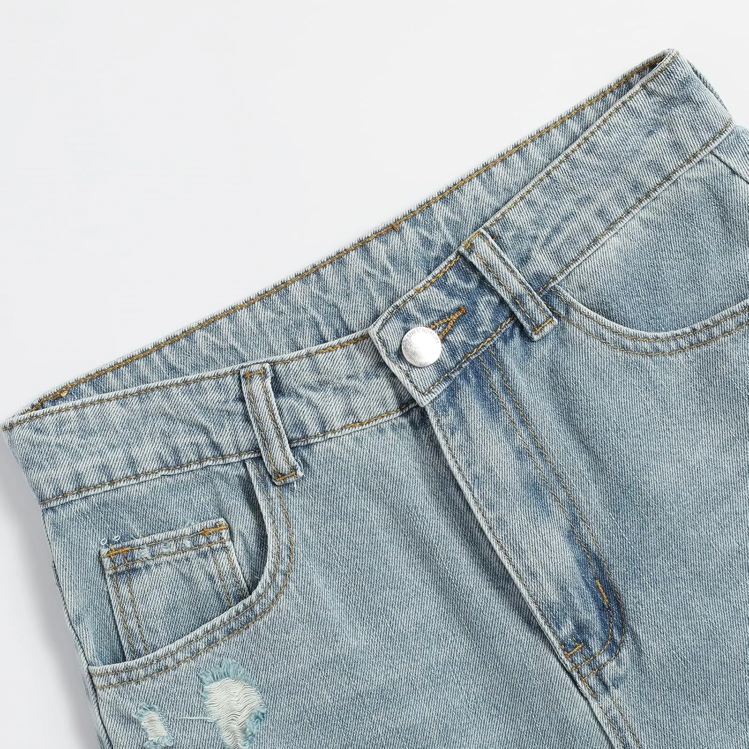 Women's High Waisted Distressed Loose Boyfriends Baggy Jeans
