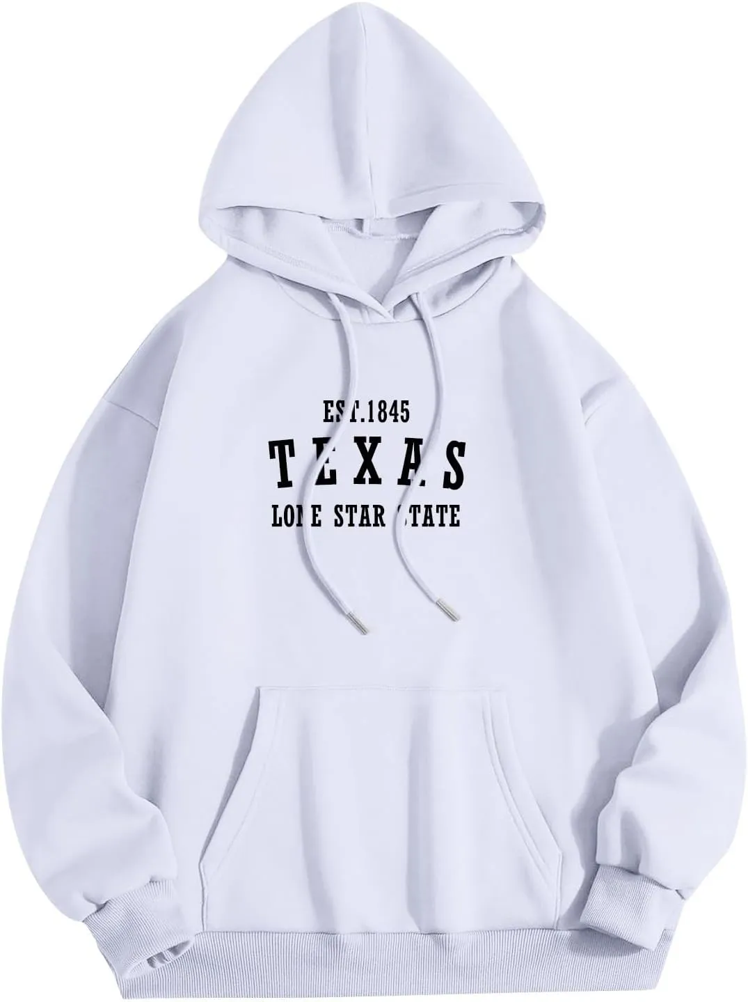 Women's Letter Graphic Print Long Sleeve Drawstring Oversized Hoodie Fashion Fall 2024 Sweatshirt Pullover Top