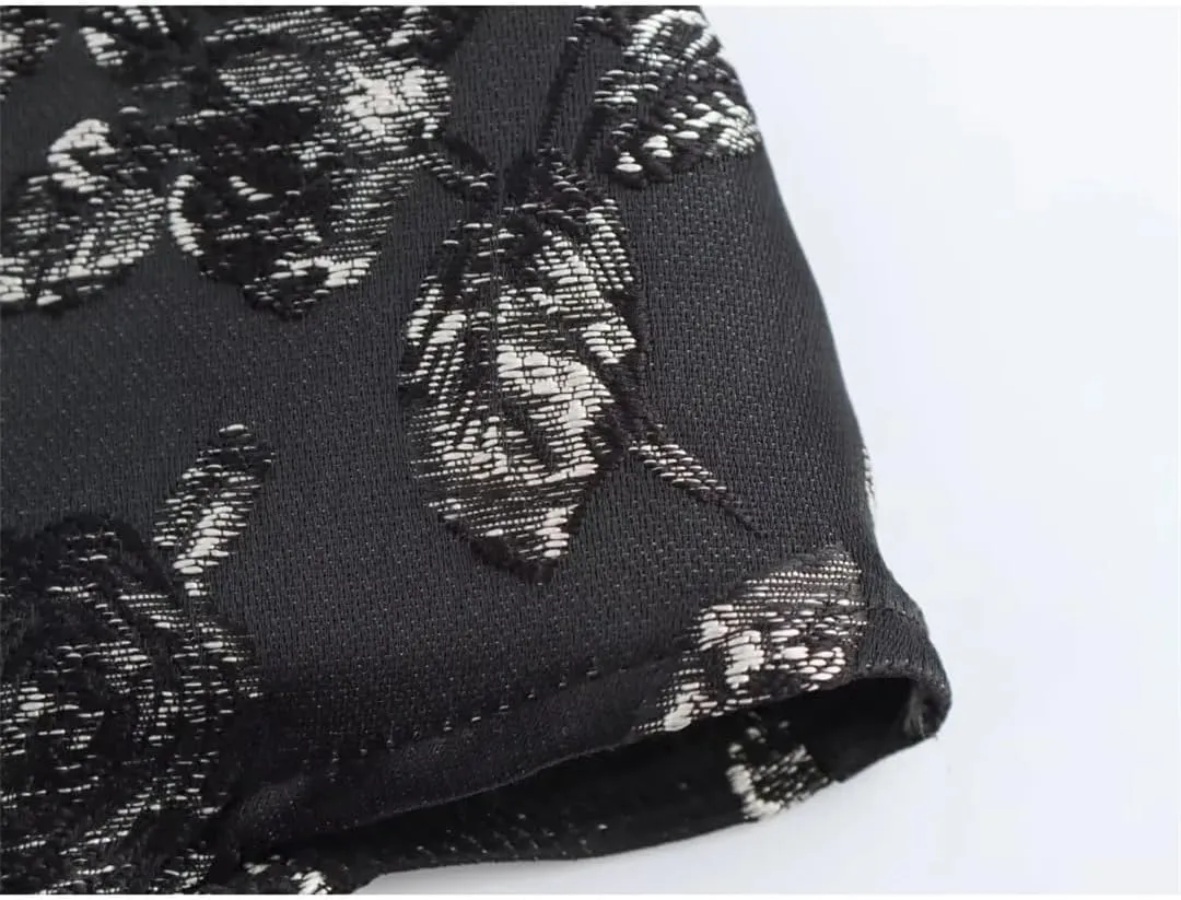 Womens Long Skirts A-Line Floral Embroidery Elegant High Waisted Comfortable Long Skirts