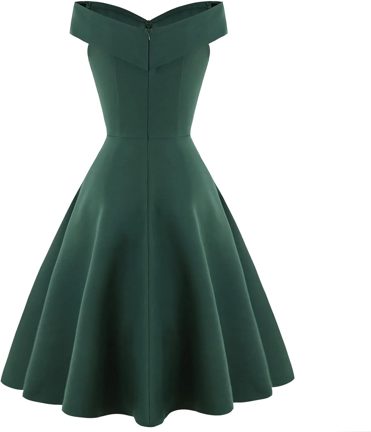 Women's Off Shoulder Semi Formal Elegant Classy Gowns Audrey Hepburn Vintage Evening Party Bodycon Midi Dress
