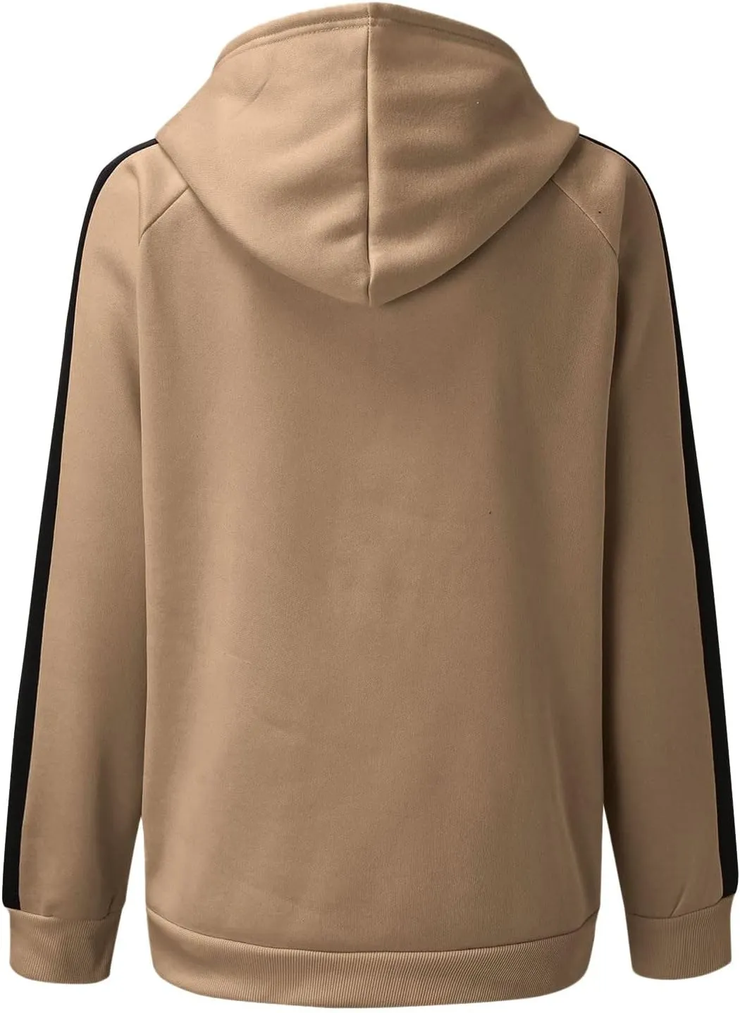 Women's Oversized Hoodies Fashion Long Sleeve Drawstring Hooded Full Zip Up Jackets Autumn Workout Open Front Blazer
