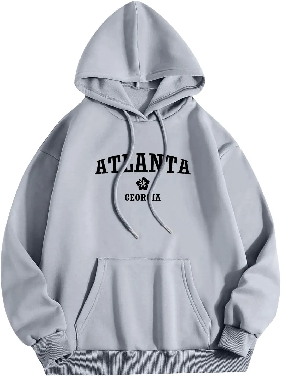 Womens Oversized Hoodies Trendy Sweatshirts Long Sleeve O Neck Printed Top Pullover Fall Outfits Hoodie 2024