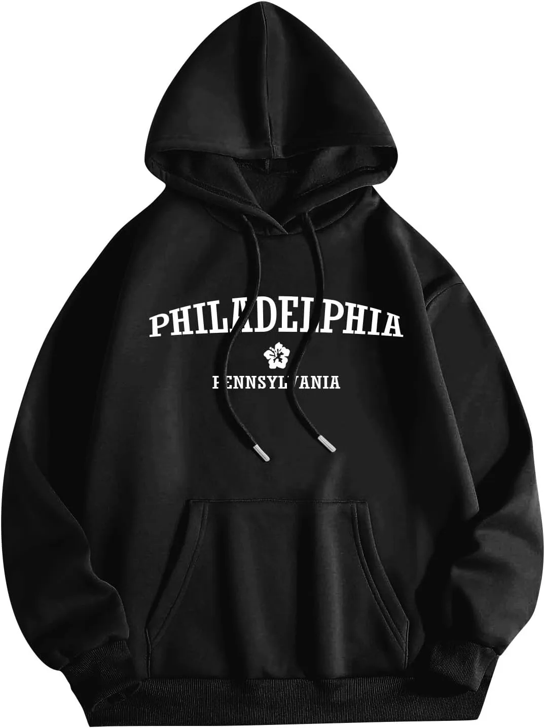 Womens Oversized Hoodies Trendy Sweatshirts Long Sleeve O Neck Printed Top Pullover Fall Outfits Hoodie 2024