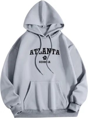 Womens Oversized Hoodies Trendy Sweatshirts Long Sleeve O Neck Printed Top Pullover Fall Outfits Hoodie 2024