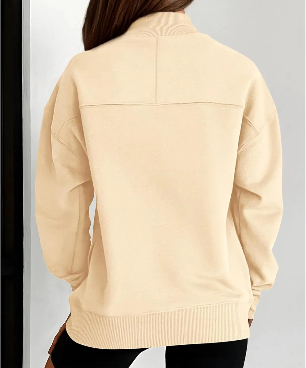 Womens Oversized Sweatshirt Turtleneck Long Sleeve Sweater Casual Loose Fit Pullover Fall Winter Clothes with Pocket