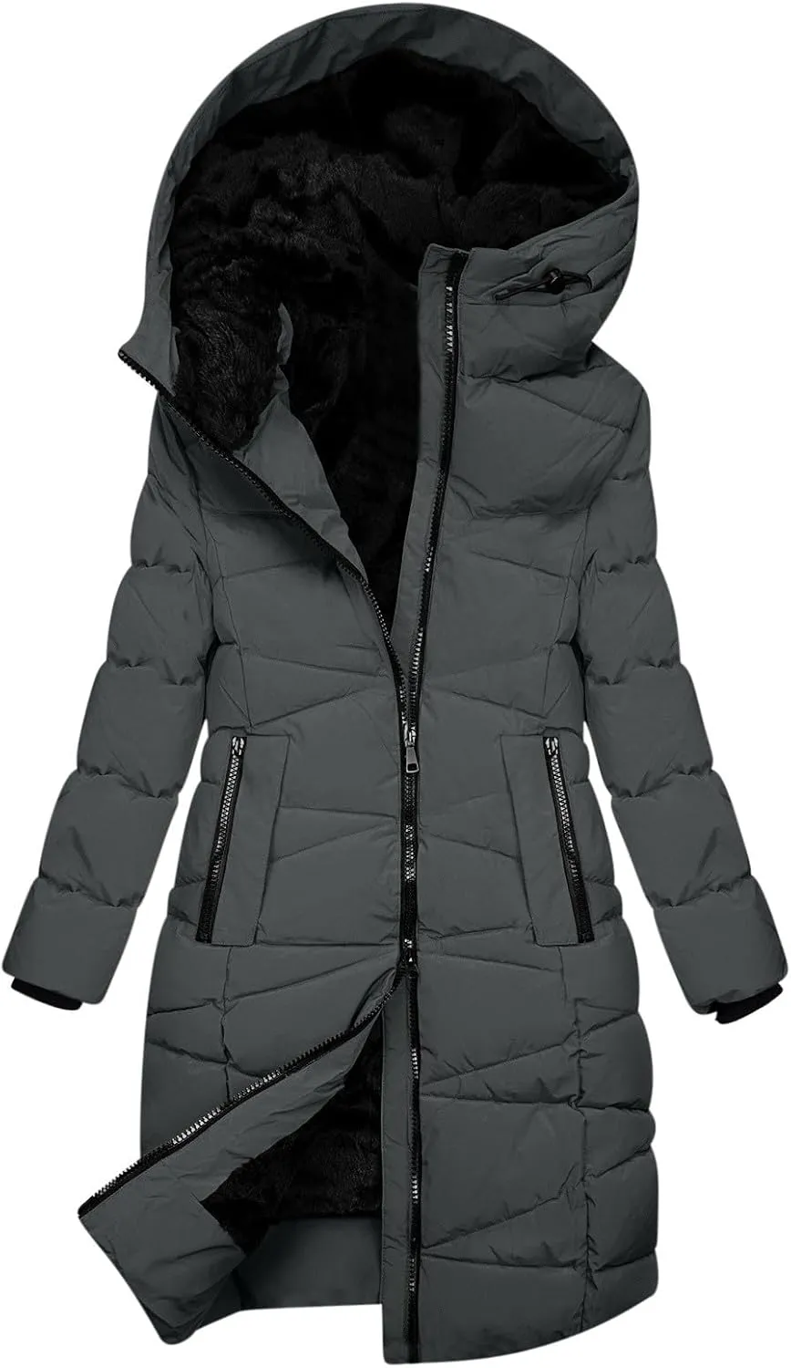 Women's Plus Size Winter Coat Waterproof Long Puffer Jacket Warm Thicken Parka Overcoat down Jacket Parka with Hood