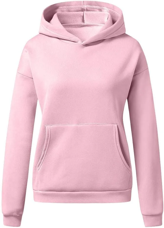 Women's Pullover Hoodies Tops Casual Button Down Long Sleeve Sweatshirts with Pockets 2024 Fall Trendy Clothes