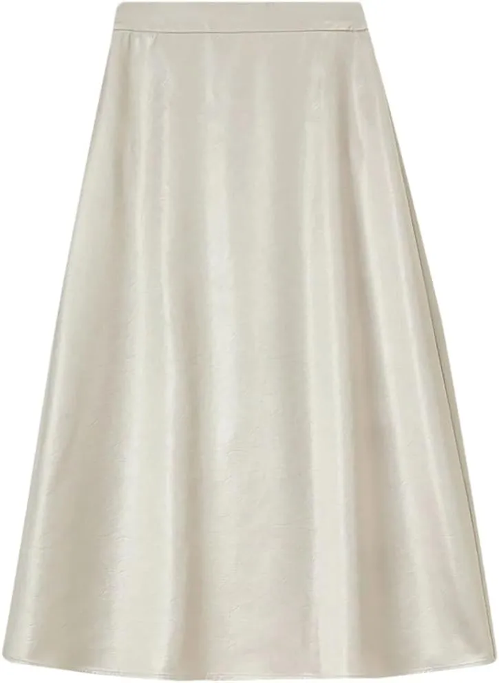 Women's Summer Elastic High Waist A-Line Slit Long Skirts