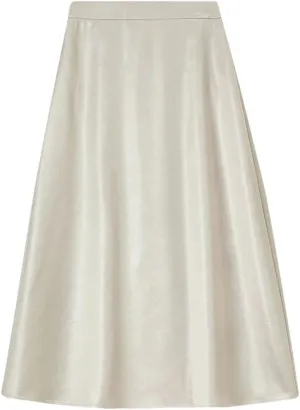 Women's Summer Elastic High Waist A-Line Slit Long Skirts