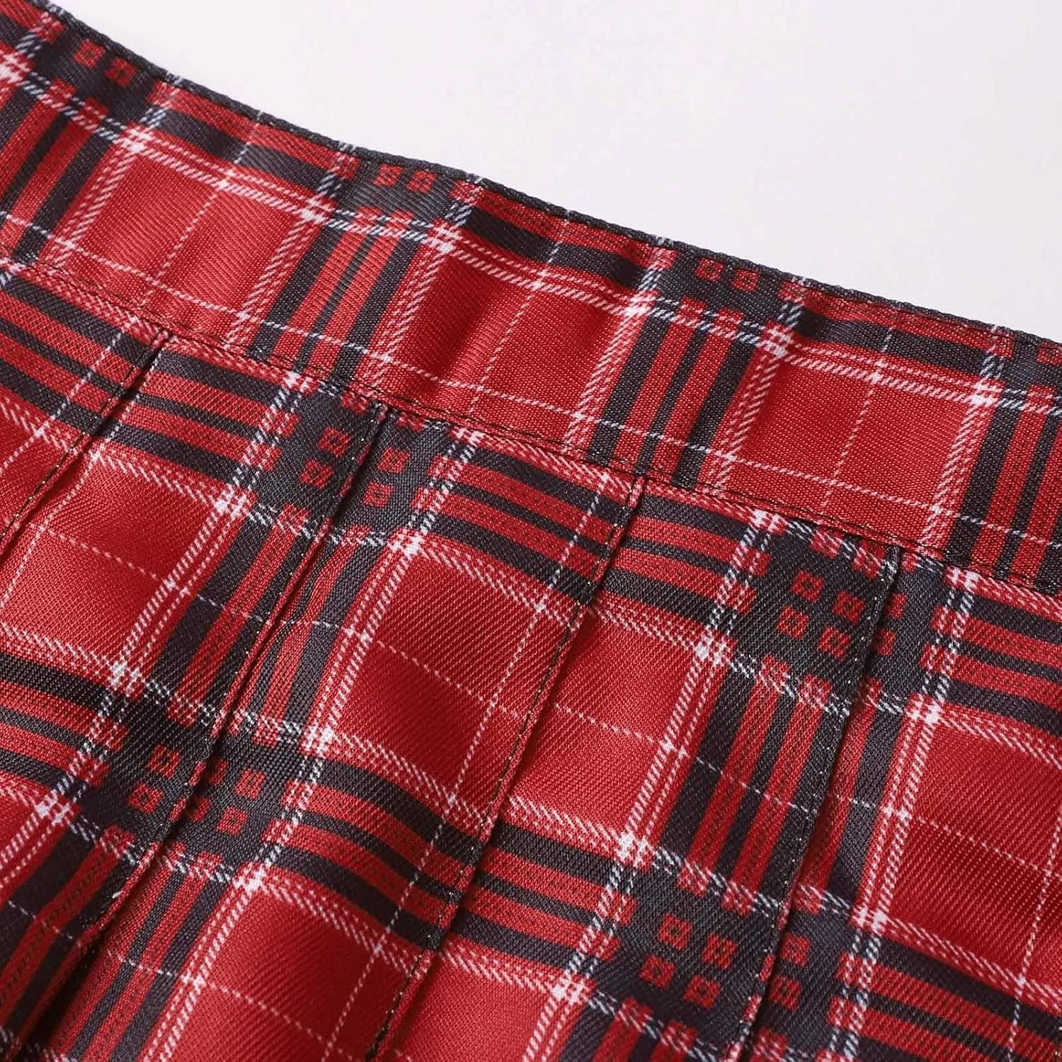 Womens Summer Skirts High Waist Trendy Plaid Pleated Y2K A-Line Uniform Cheer Mini Skirts for Girls 2025 Streetwear