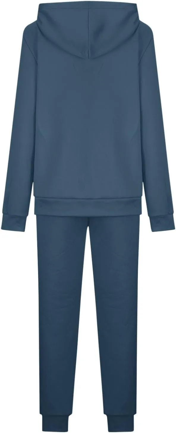 Womens Sweatsuits 2 Piece Set Winter Fleece Sherpa Lined Hoodie Sweatshirt and Long Pants Tracksuit Casual Warm Sets
