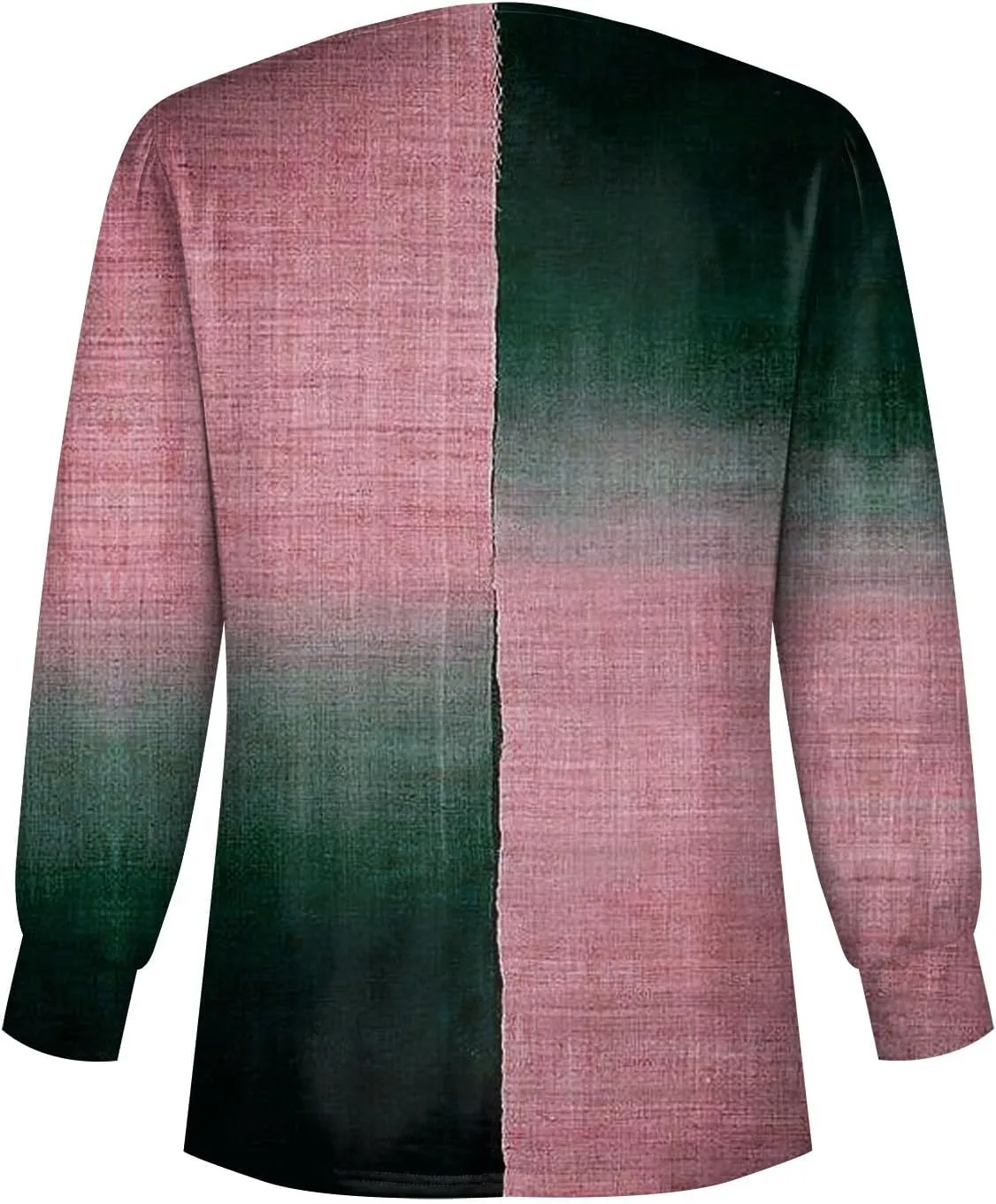 Womens Tops 2023 Casual Lace Button Down Open Front Cardigan Patchwork Color Long Sleeve V Neck Sweatshirt For Women