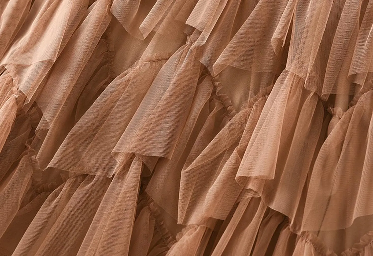 Women's Tulle Tutu Skirts Tiered Skirt Petticoat Elasticated Waist Pleated A Line Ruffles Skirts