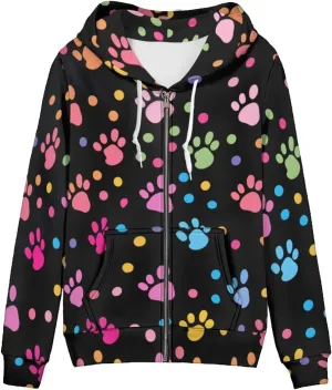 Womens Zip Up Hoodie Oversized Sweatshirt for Women Y2K Hoodies Fall Jackets
