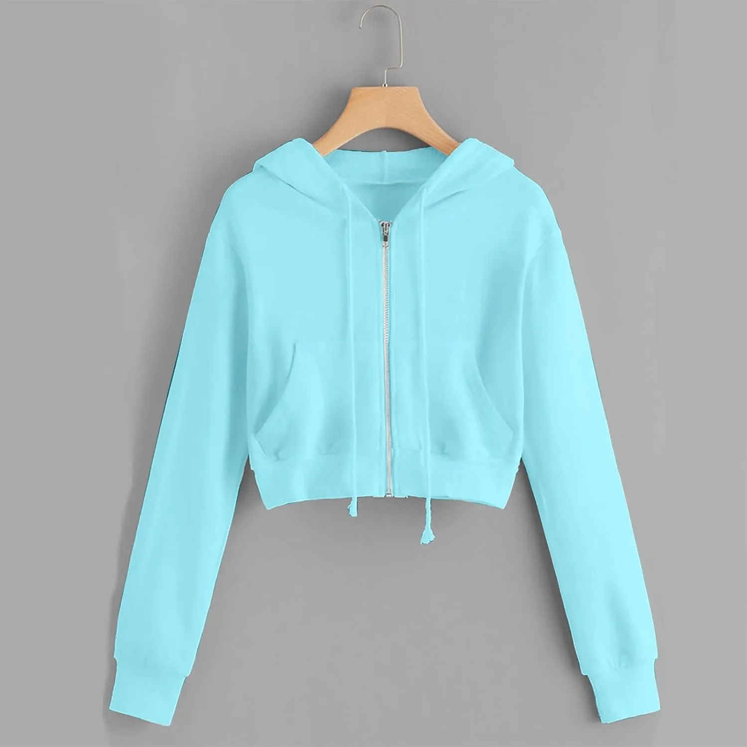 Womens Zip Up Hoodies Cropped Sweatshirts Fall Fashion Outfits Casual Hooded Y2k Tops Trendy Crop Jackets