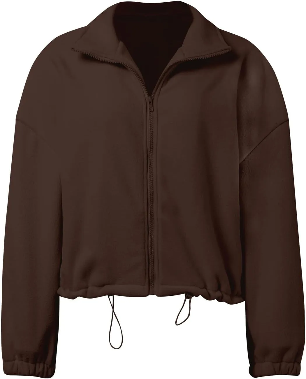 Womens Zip Up Hoodies Oversized Sweatshirts Long Sleeve Cropped Sherpa Jacket Fall Outfits Trendy Clothes 2024