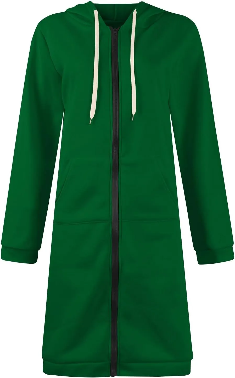 Women's Zip Up Long Hoodies Oversized Long Sleeve Drawstring Hooded Sweatshirts 2025 Fall Fleece Jackets with Pockets