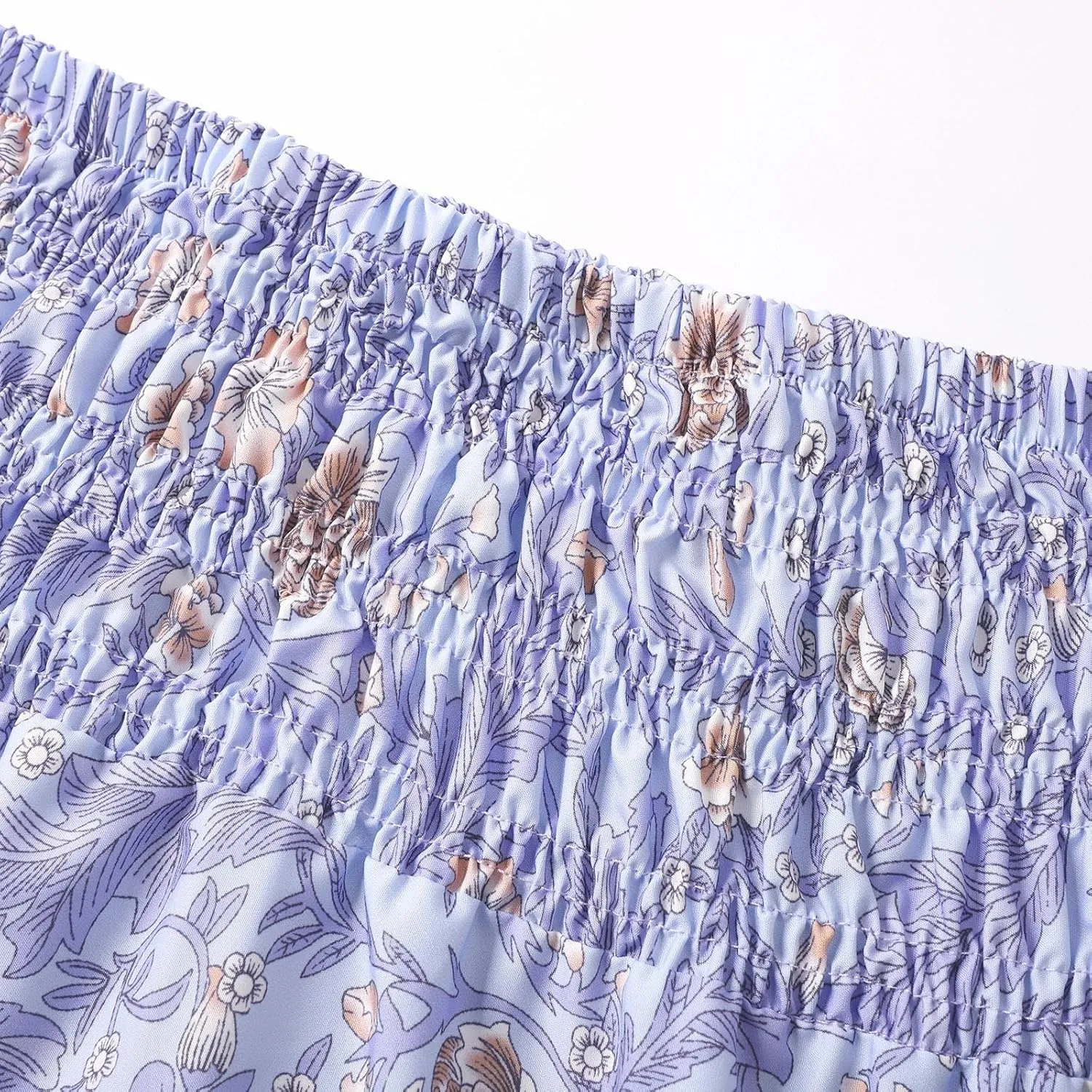 Workout Skirts for Women 2025 Summer Bohemian Floral Skirt High Elastic Waist Renaissance Skirt for Vacation Clothes