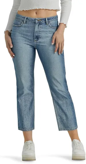 Wrangler Women's High Rise Rodeo Straight Leg Crop Jeans