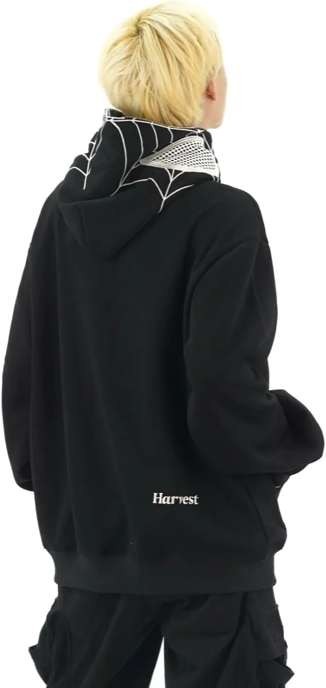 Y2K Hip Hop Spider Hoodie for Women Men Graphic Full Zip up Hoodies Oversized Kawaii Hoodies Spider Jacket