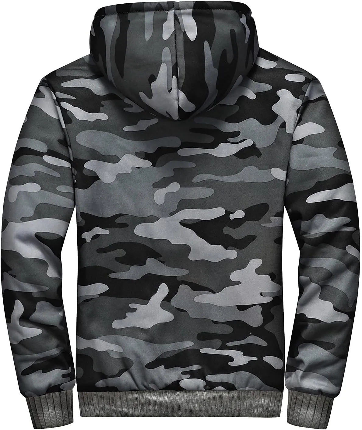 Ymosrh Men's Hooded Sweatshirt Zip Up Hoodie Fleece Lined Pullover Sweatshirts Casual Jacket Coat Sweatshirt, S-5XL